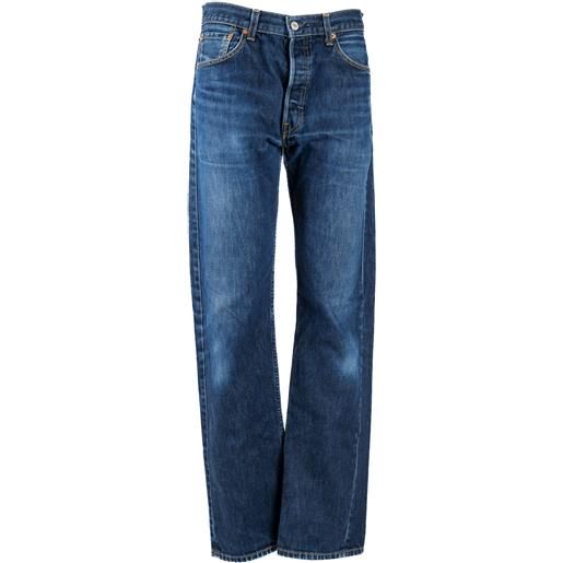 Levis 501 pantalone jeans blu denim
