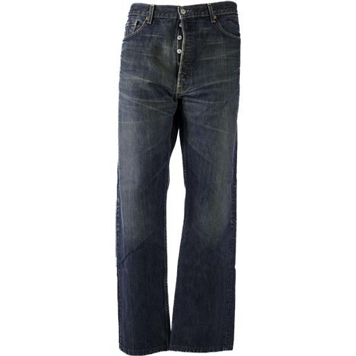 Levis 501 pantalone jeans w38l34 blu denim