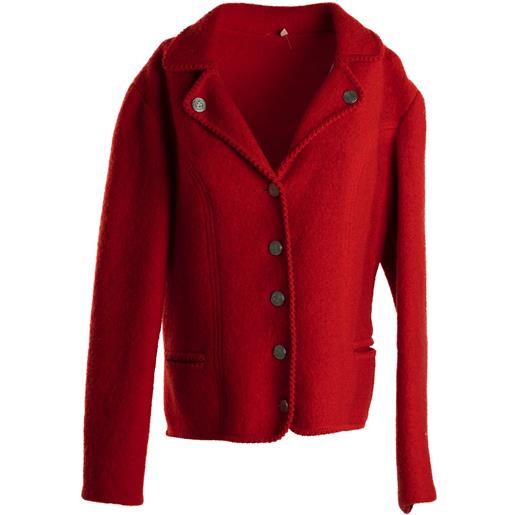 Vintage giacca lana cotta 44 rosso lana