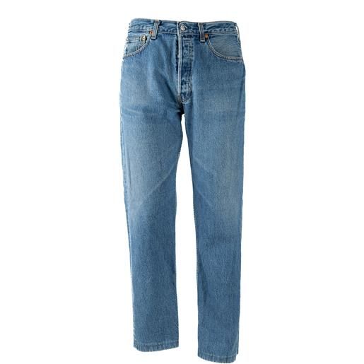 Levis 501 pantalone jeans w33l36 blu denim