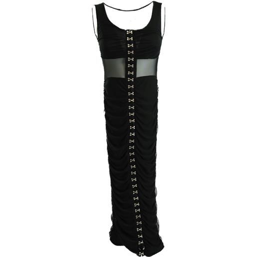 Vintage vestito elegante 6 nero altri materiali