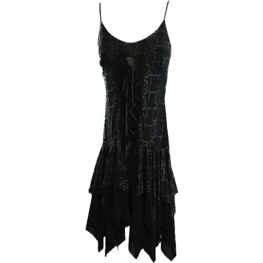 Vintage vestito elegante s nero altri materiali