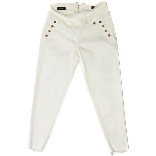 Guess pantalone 35 bianco cotone