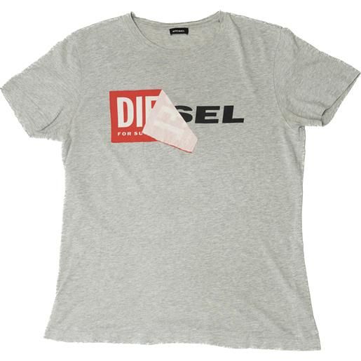 Diesel t-shirt s grigio cotone