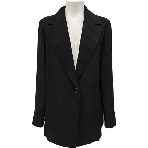Penny Black pennyblack blazer in lino e viscosa colore nero