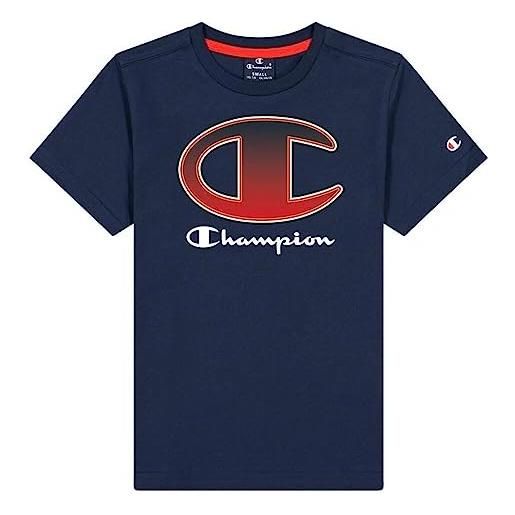 Champion maglietta a maniche corte crewneck t-shirt b blu navy, 16 anni unisex-bimbi