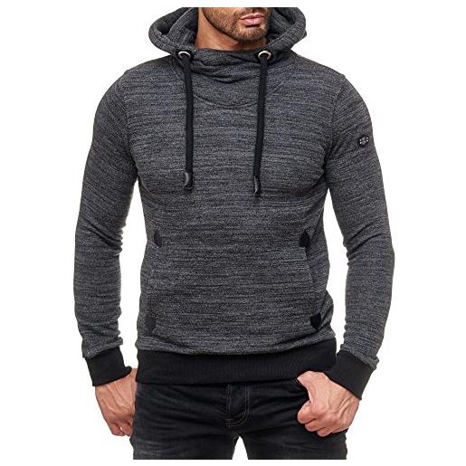 Redbridge felpa con cappuccio da uomo maglione maglia sportiva casual grigio scuro s