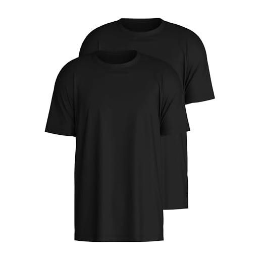 Calida natural benefit t-shirt, nero (schwarz 992), large uomo
