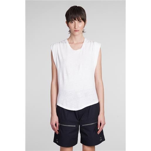 Marant Etoile t-shirt kotty in lino bianco