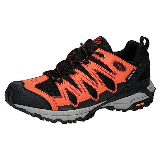 Brütting nan, scarpe da trekking unisex-adulto, nero, arancione, rosso, 36 eu