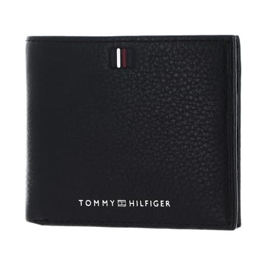 Tommy Hilfiger th central mini cc wallet am0am11854, portafogli uomo, nero (black), os