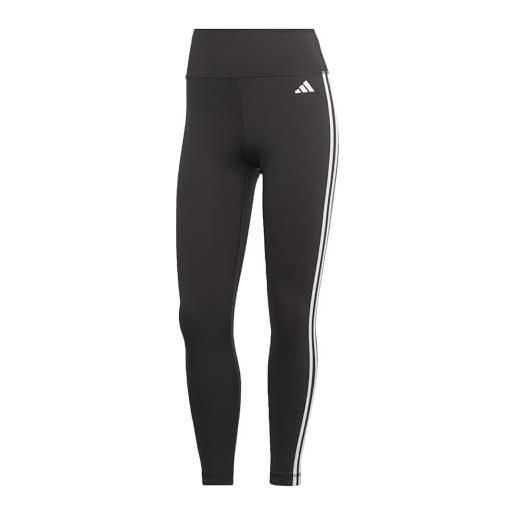 adidas train essentials 3-stripes high-waisted 7/8 leggings, leggings donna, dark grey heather, m