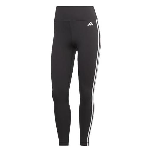 adidas train essentials 3-stripes high-waisted 7/8 leggings, leggings donna, nero, xs