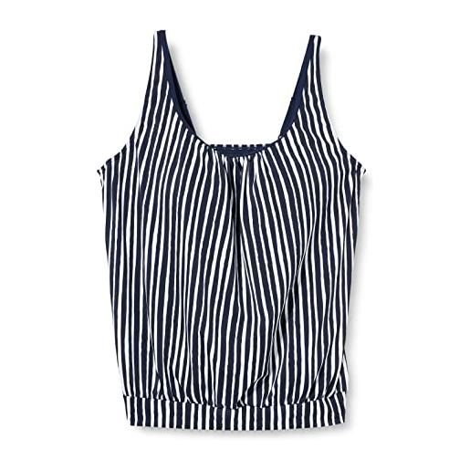 Firefly mayla top tankini, navy scuro/a strisce, 50 donna