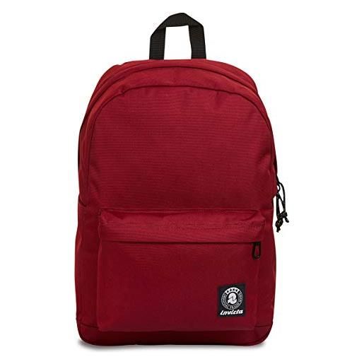 Invicta zaino scuola carlson plain, rosso, new way, zaino mono scomparto con tasca porta pc, scuola & tempo libero, unisex