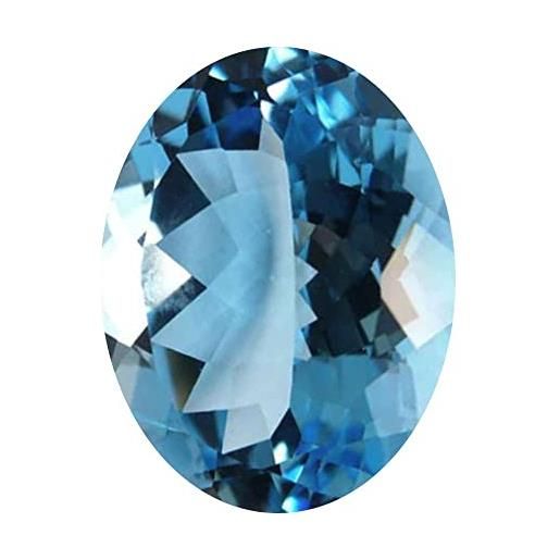 CaratYogi topazio blu naturale pietra preziosa sciolta forma ovale pietra portafortuna chakra guarigione astronomia e segno zodiacale pietre per la creazione di gioielli 3 carati