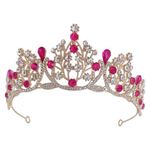 FOMIYES 2 pz tiara accessori sposa corona nuziale per addio al nubilato corona principessa accessori per ragazze acrilico cristallo damigella d'onore fascia per