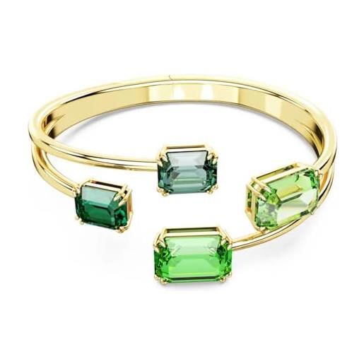 Swarovski bracciale da donna millenia verde placcato color oro 5671246