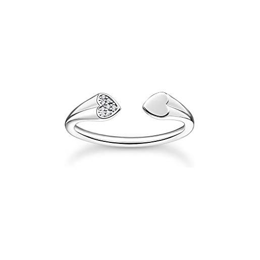 Thomas sabo anello da donna in argento 925 con zirconi 32020609, 52, argento sterling, zirconia cubica