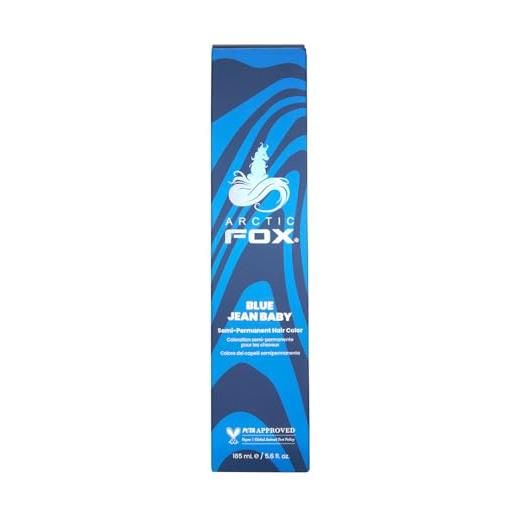 ARCTIC FOX 100% vegan & cruelty free vibrant semi permanent hair colour dye - blue jean baby 165 ml e