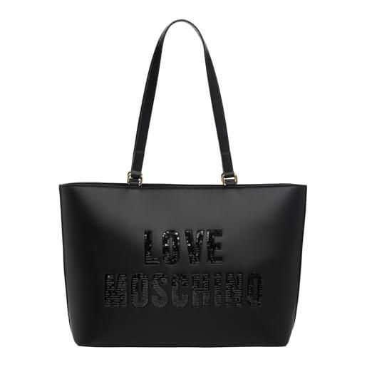 Love Moschino shopping bag lettering logo donna black