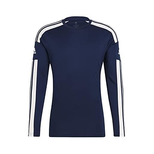 adidas squadra 21 long sleeve jersey, maglia lunga uomo, team navy blue/white, xxl