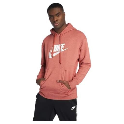 Nike sportswear, hoodie uomo, firewood orange/htr, xl