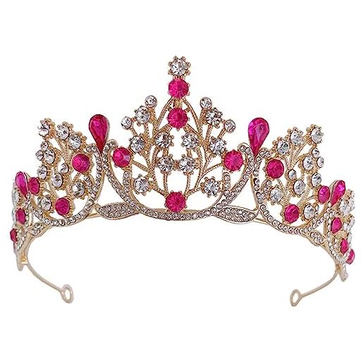 FOMIYES 5 pezzi tiara accessorio per per le donne da principessa accessori per rossi fascia con strass viola corone nuziali per la cerimonia nuziale delle