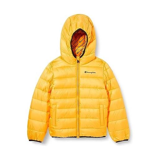 Champion legacy legacy outdoor k - light wr hooded giacca imbotita, giallo, 11-12 anni bambino fw23