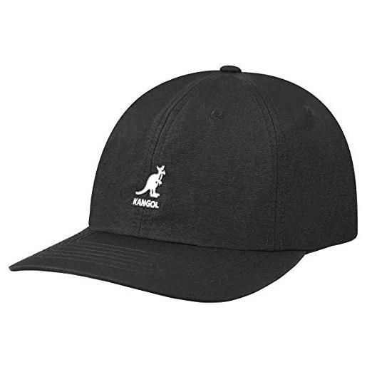 Kangol cappellino wr nylon berretto baseball curved brim cap taglia unica - nero