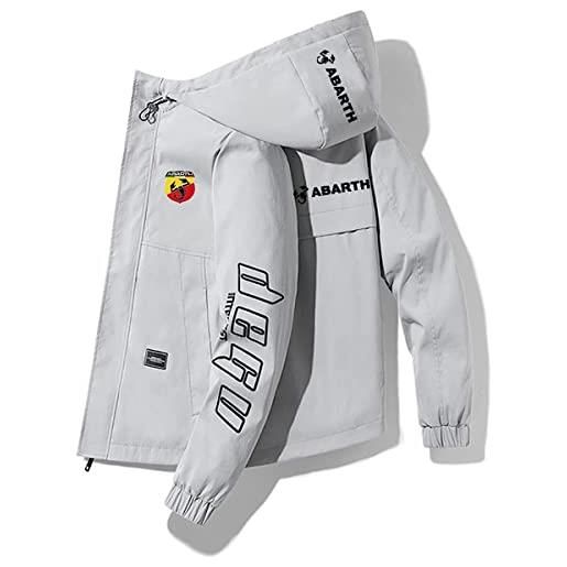 GIOPSQ giacca sportiva casual da uomo con stampa 3d ab-arth manica lunga con cappuccio capispalla leggero classico cappotto/b/l