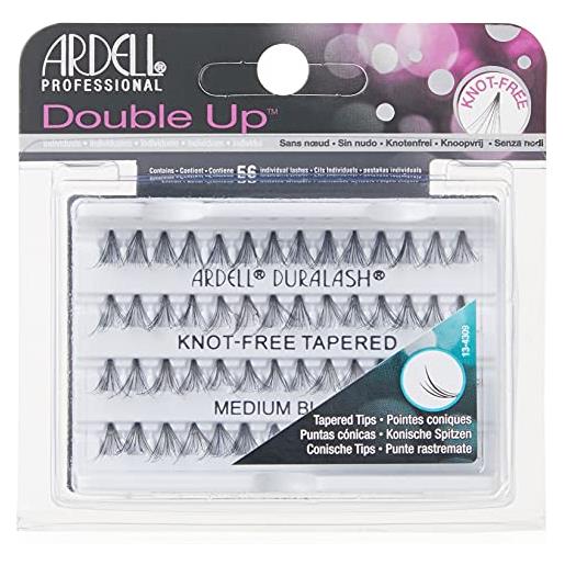 Ardell double up soft touch - ciglia per occhi, senza nodi, medie, colore: nero