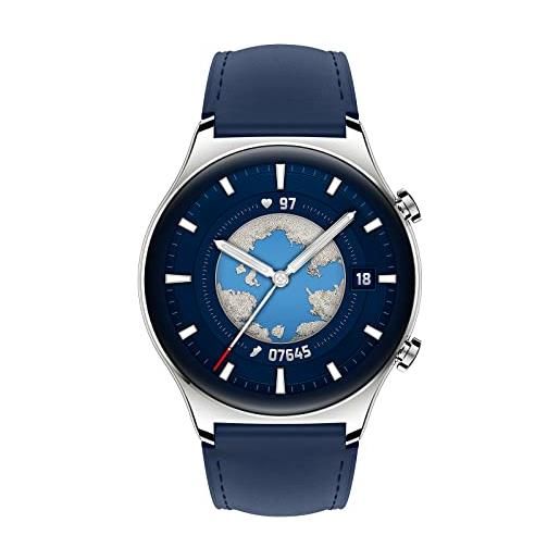 HONOR watch gs 3 orologio fitness touchscreen curvo amoled da 1,43 con cardiofrequenzimetro, monitoraggio del sonno e dell'ossigeno nel sangue per android, gps, 14 giorni di durata della batteria-blu