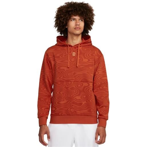 Nike felpa da tennis da uomo Nike court heritage dri-fit fleece tennis hoodie - rust factor/rust factor