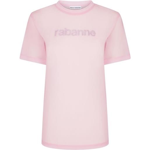 RABANNE t-shirt maniche corte rosa / s
