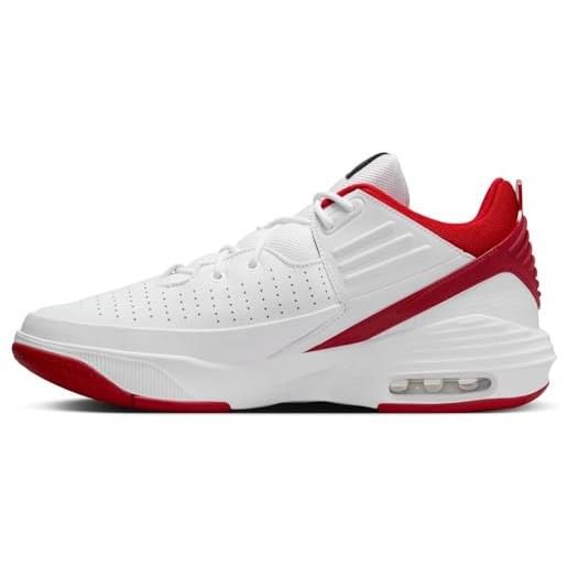 Nike jordan max aura 5, scarpe da basket uomo, white/gym red/black, 40 eu