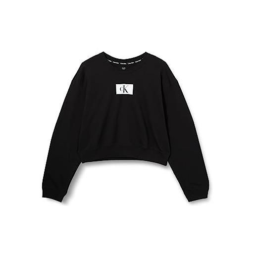 Calvin Klein l/s sweatshirt 000qs6942e maglioni, nero (black), xl donna