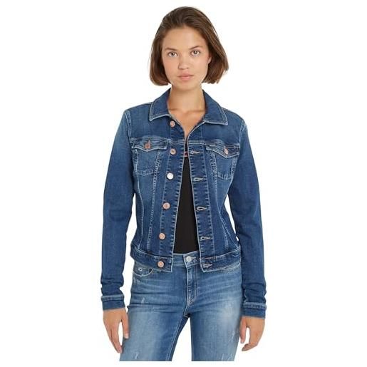 Tommy Jeans giacca in jeans donna elasticizzata, blu (denim medium), xxs