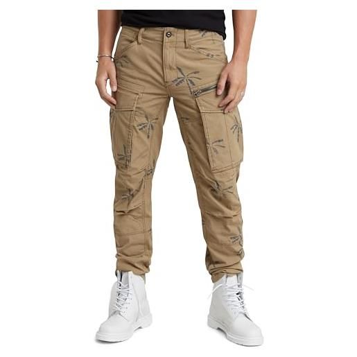 G-STAR RAW rovic zip 3d regular tapered pants, pantaloni uomo, verde (ensis green d02190-d387-6057), 35w / 30l