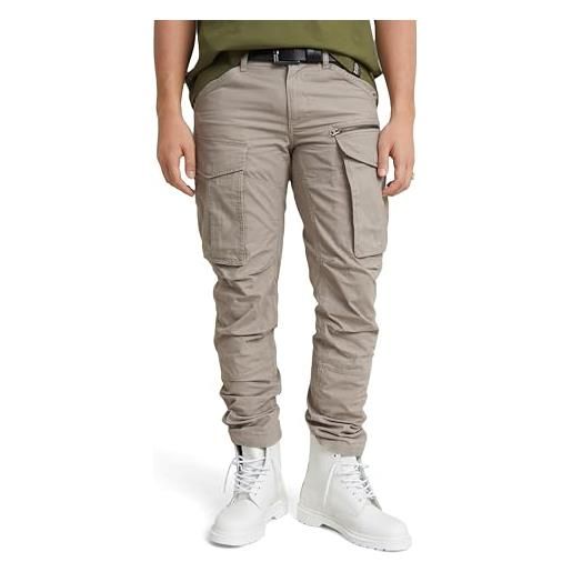G-STAR RAW rovic zip 3d regular tapered pants, pantaloni uomo, grigio (rock ridge d02190-d387-g294), 30w / 32l
