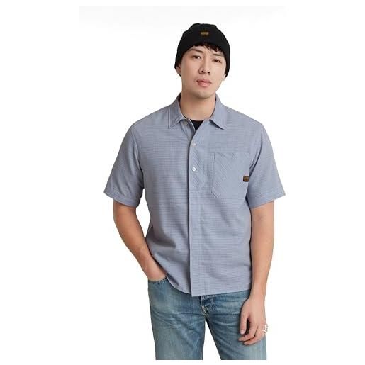 G-STAR RAW workwear resort-maglietta ss, multicolore (vintage indigo rainbow stripe d24299-d533-g422), l uomo
