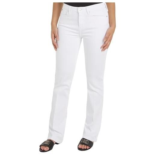 Tommy Hilfiger bootcut rw ww0ww41304 pantaloni di jeans, bianco (th optic white), 36w / 34l donna