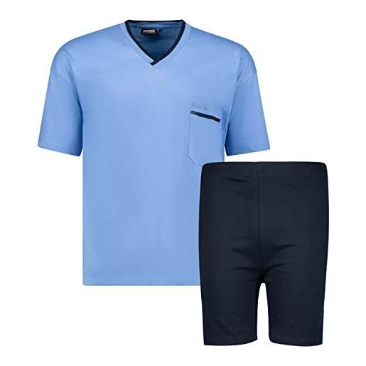 ADAMO pigiama corto azzurro in taglie grandi da 2xl a 10xl, azzurro, 3xl
