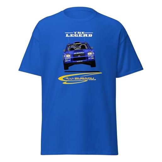 ChriStyle t-shirt subaru prodrive uomo bambino maglietta impreza evoluzione modelli wrx classic car auto rally wrc (l, blu)