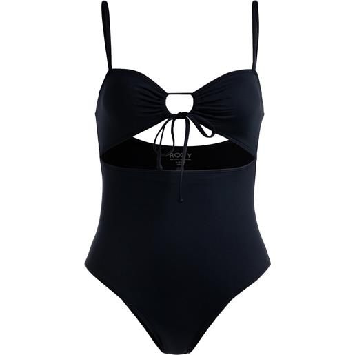 Roxy - costume da bagno intero - sd beach classics fashion op one piece anthracite per donne - taglia xs, s, m, l - blu navy