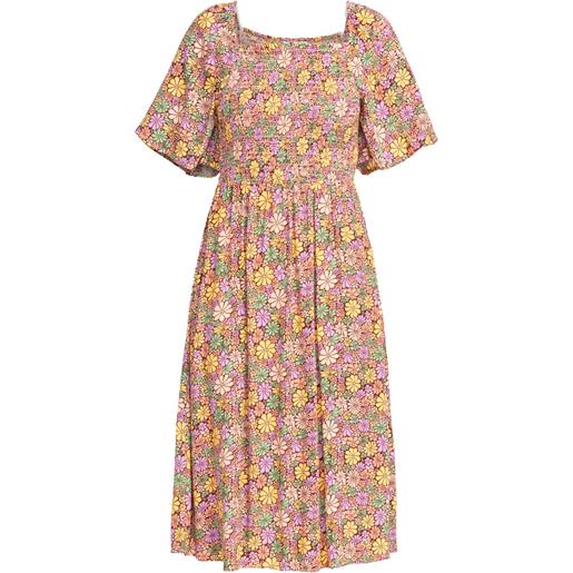 Roxy - vestito - tropical sunshine dress root beer all about sol mini per donne - taglia xs, s, m, l - rosa