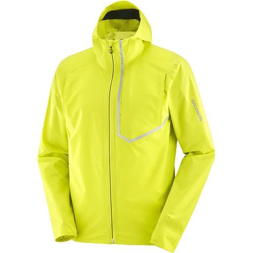 Salomon - giacca a vento impermeabile - bonatti trail jkt m sulphur spring per uomo - taglia s, m, l, xl - giallo