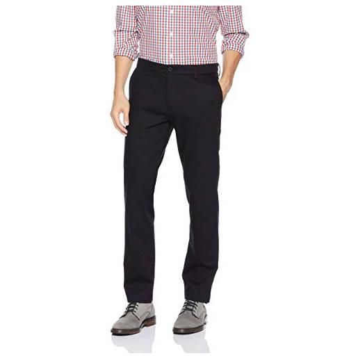 Dockers slim tapered signature 2.0 khaki pants - creaseless, pantaloni casual, uomo, nero, 38w / 34l