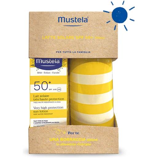 Mustela Sole mustela kit latte solare spf50+ per bambini 100ml + borraccia