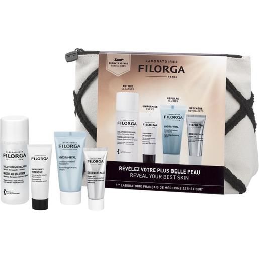 Filorga discovery summer kit soluzione micellare + siero + crema + night mask
